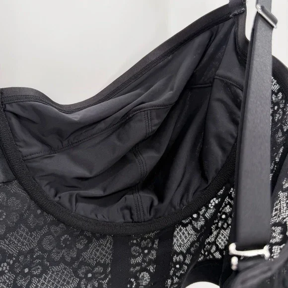 Parade Lace Bustier Size 2XL+ Black Longline Underwire Bralette PR117W - Picture 4 of 7